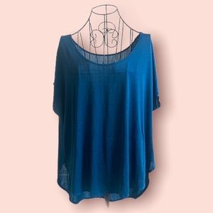 Scoop neck tee tunic tee size L
